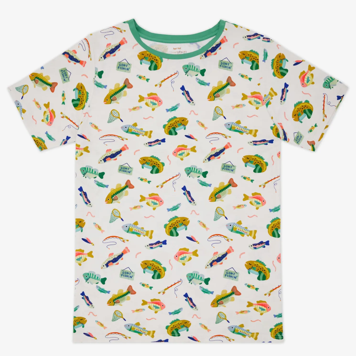 Gone Fishin' Men's Short Sleeve Pajama Top