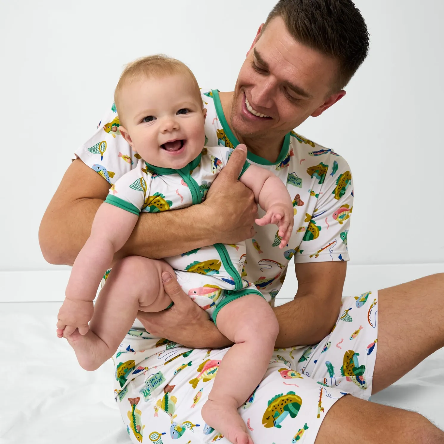 Gone Fishin' Men's Short Sleeve Pajama Top