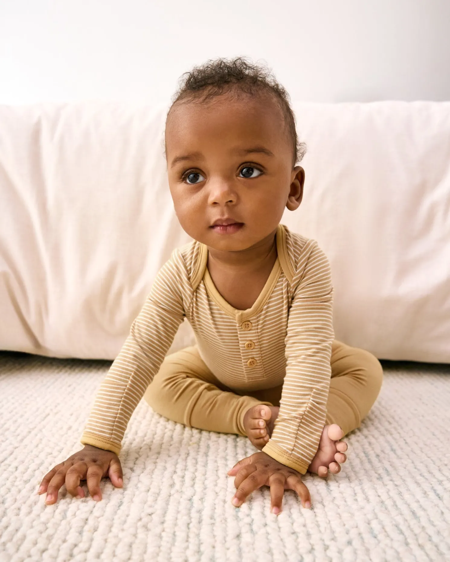 Hazelwood Stripe Henley Bodysuit