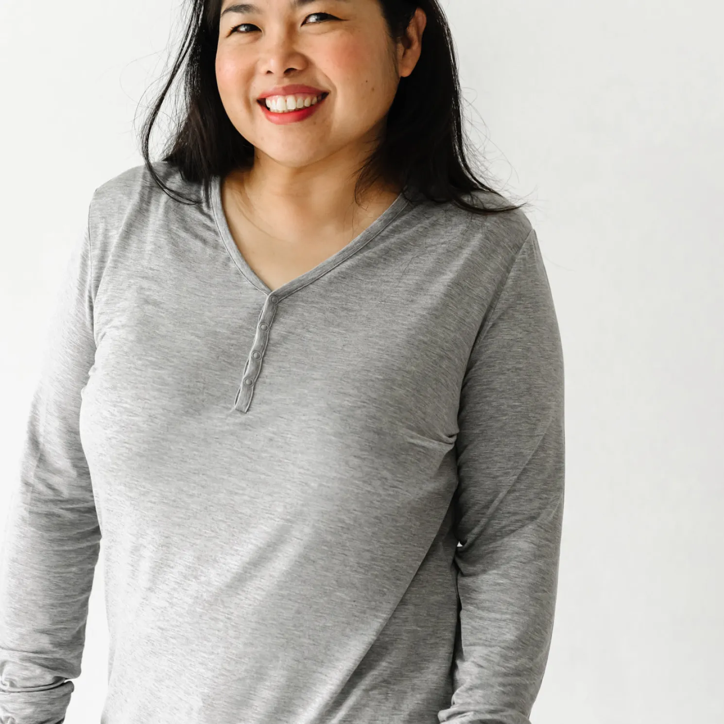 Heather Gray Women's Pajama Top