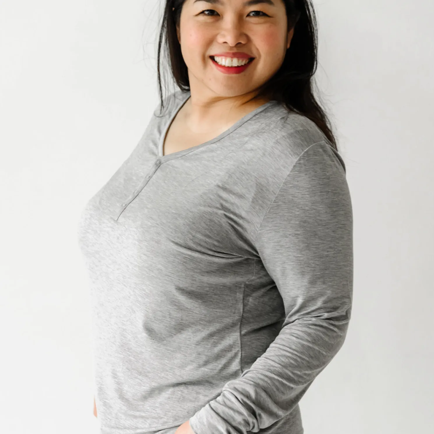 Heather Gray Women's Pajama Top