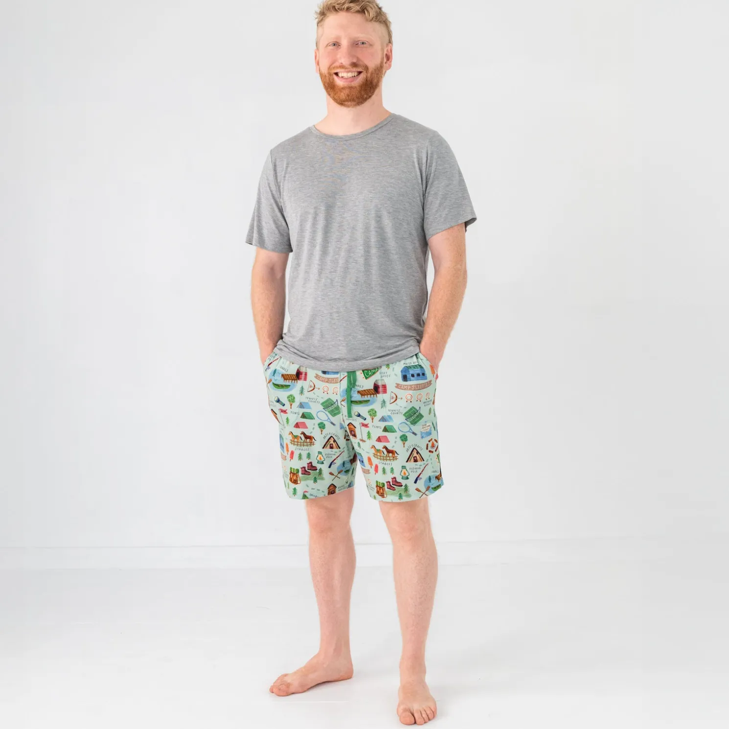 Heather Gray Men's Short Sleeve Pajama Top