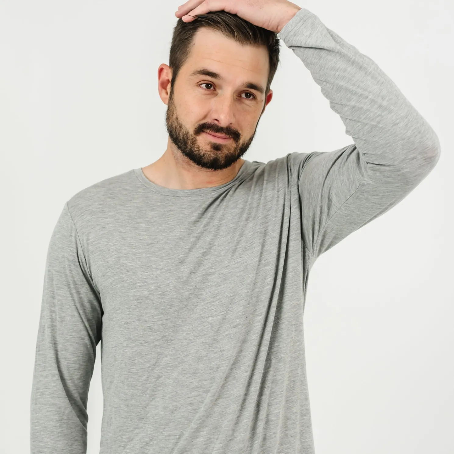 Heather Gray Men's Pajama Top