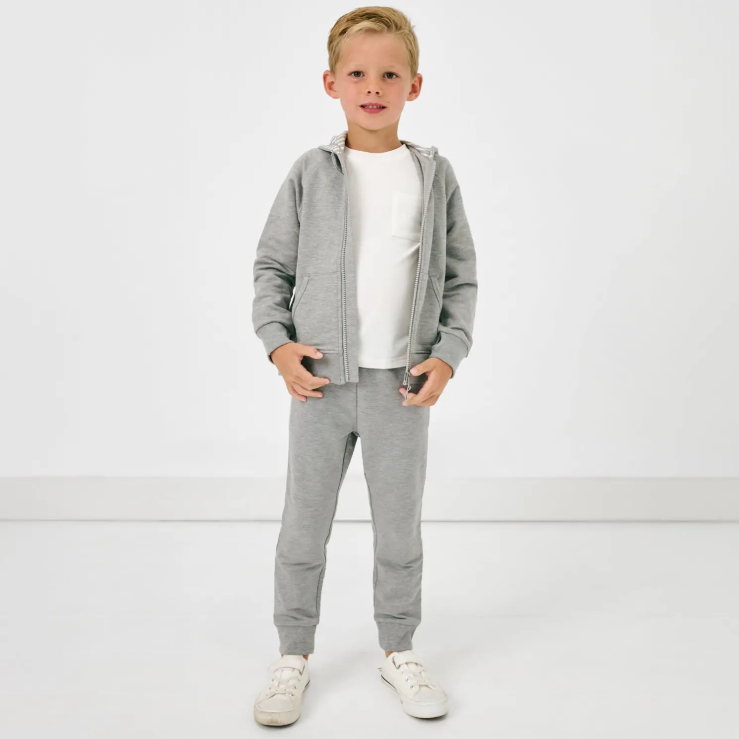 Heather Gray Zip Hoodie