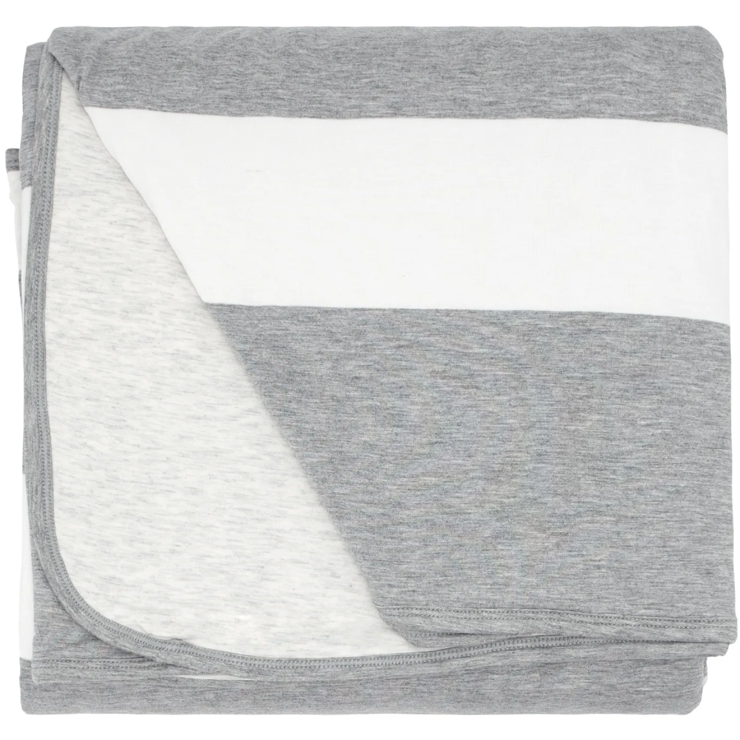Heather Gray Wide Stripe Oversized Cloud Blanket®