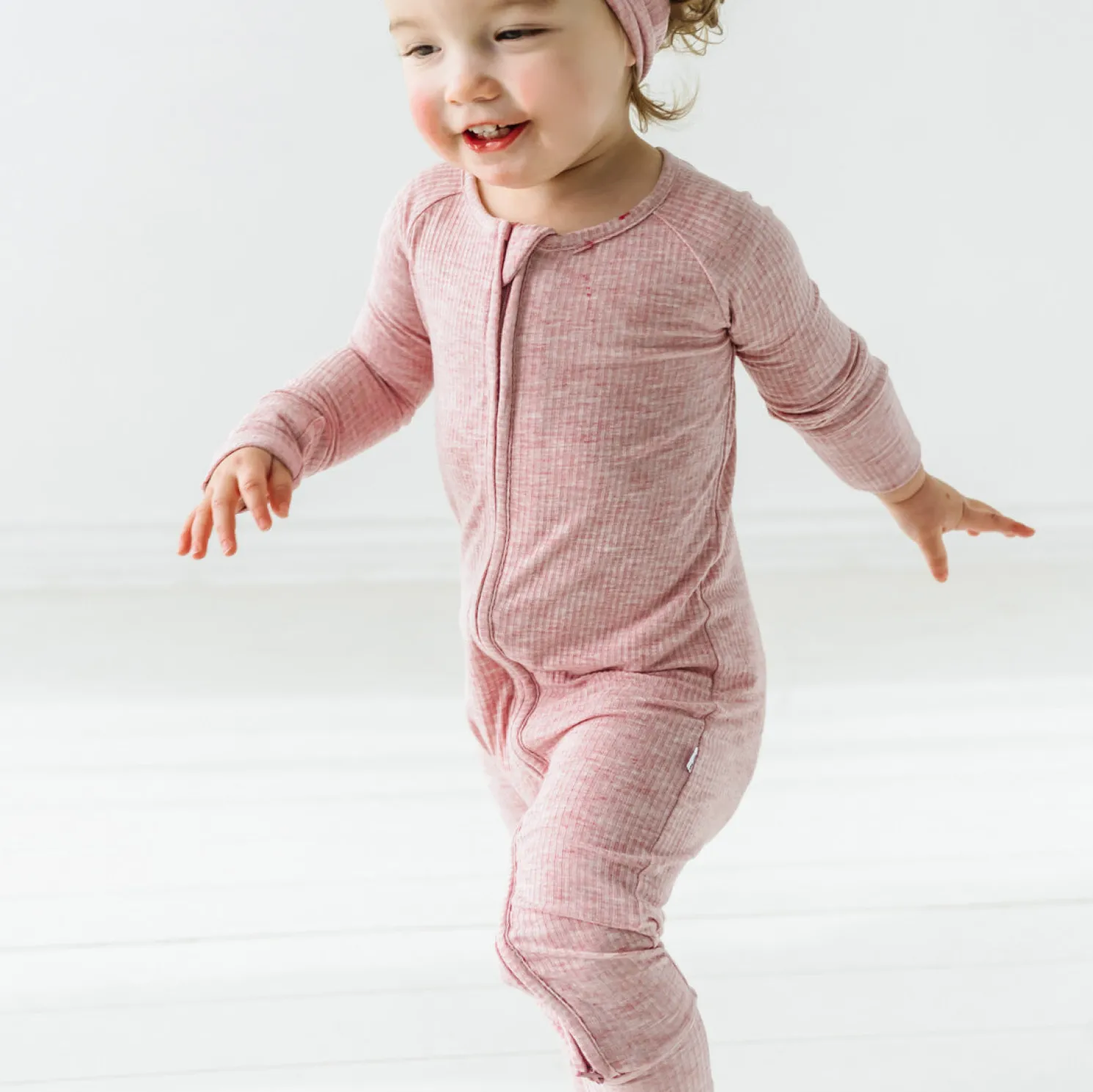 Heather Mauve Ribbed Zippy