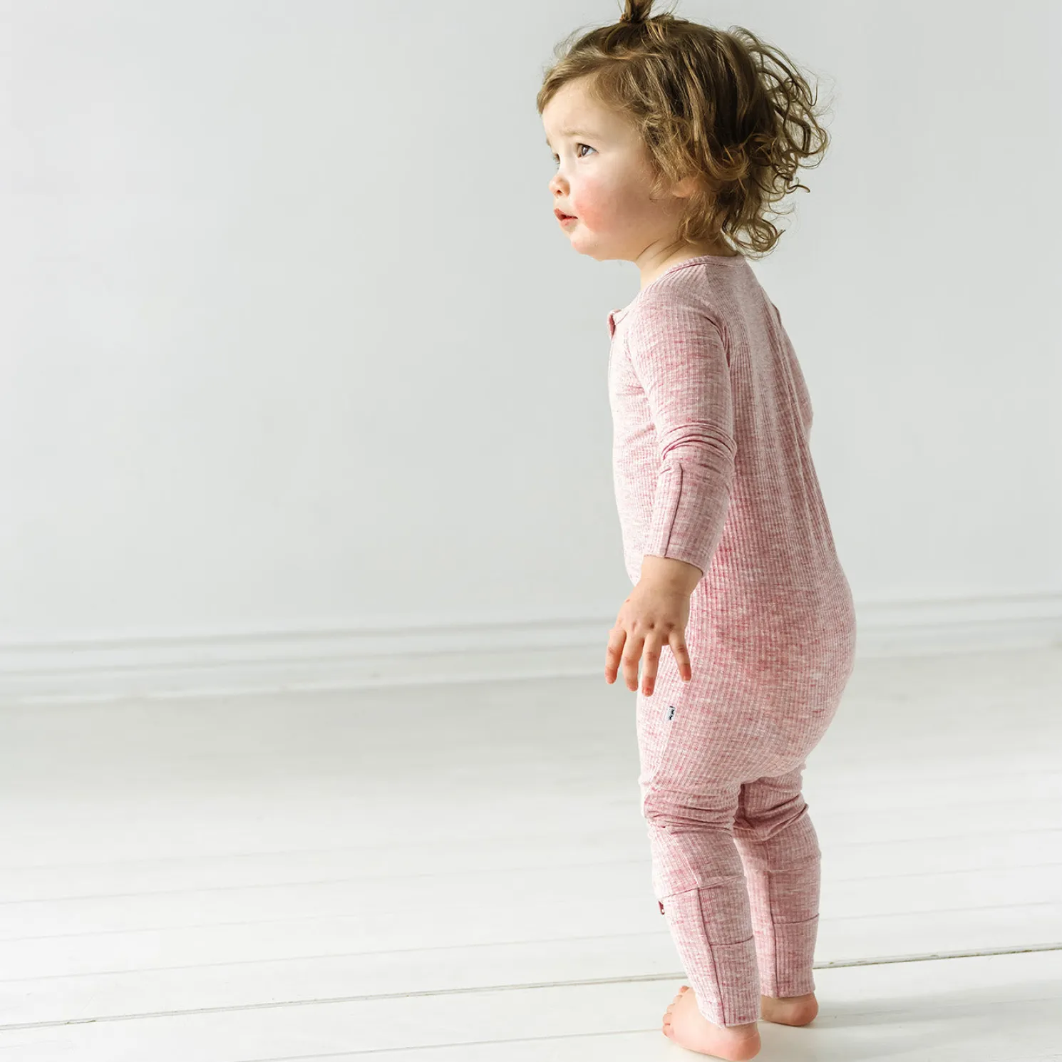 Heather Mauve Ribbed Zippy