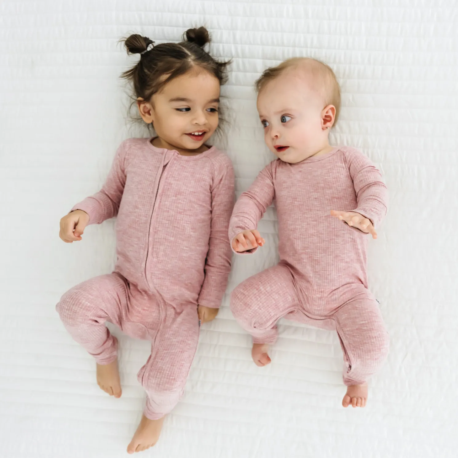 Heather Mauve Ribbed Zippy