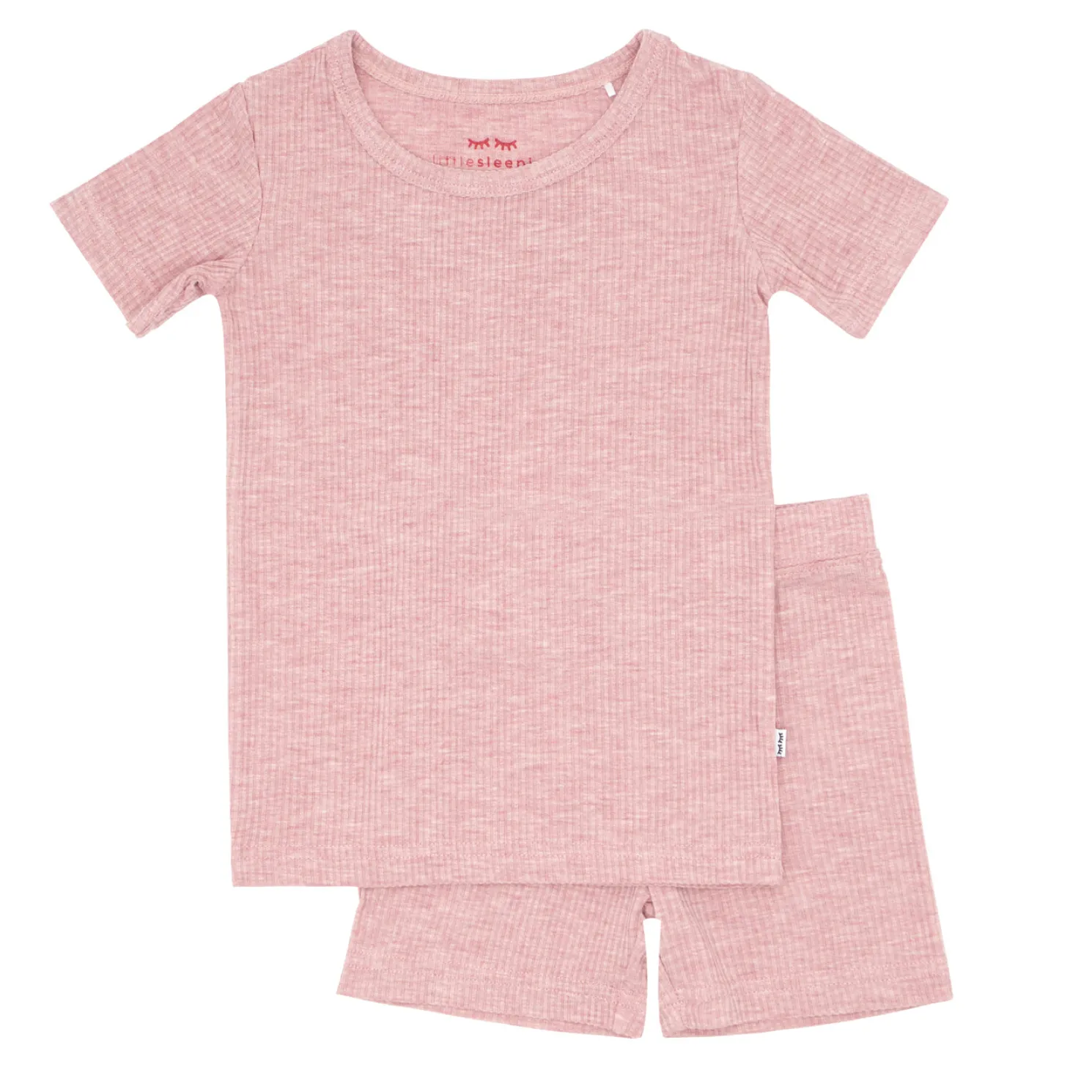 Heather Mauve Two-Piece Ribbed Pajama Set