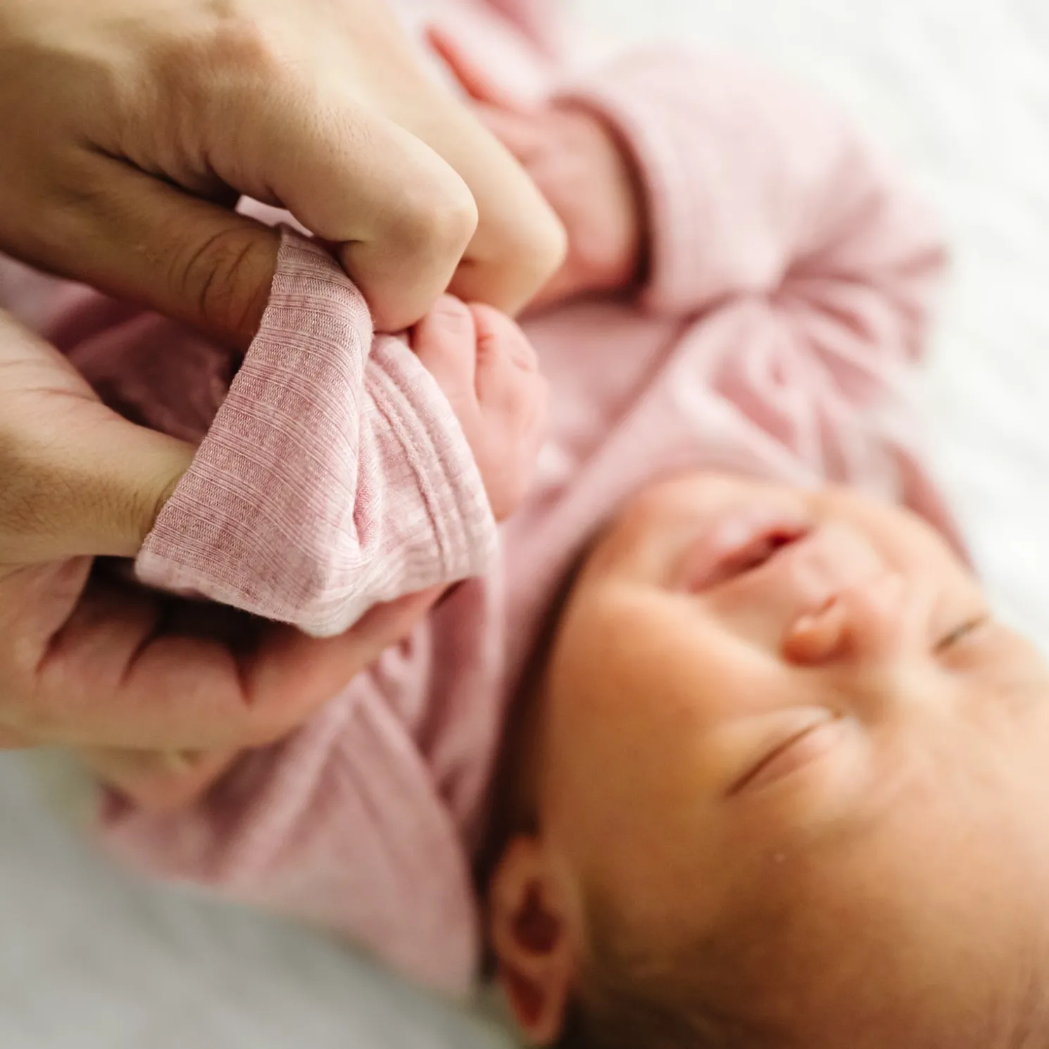 Heather Mauve Ribbed Infant Gown