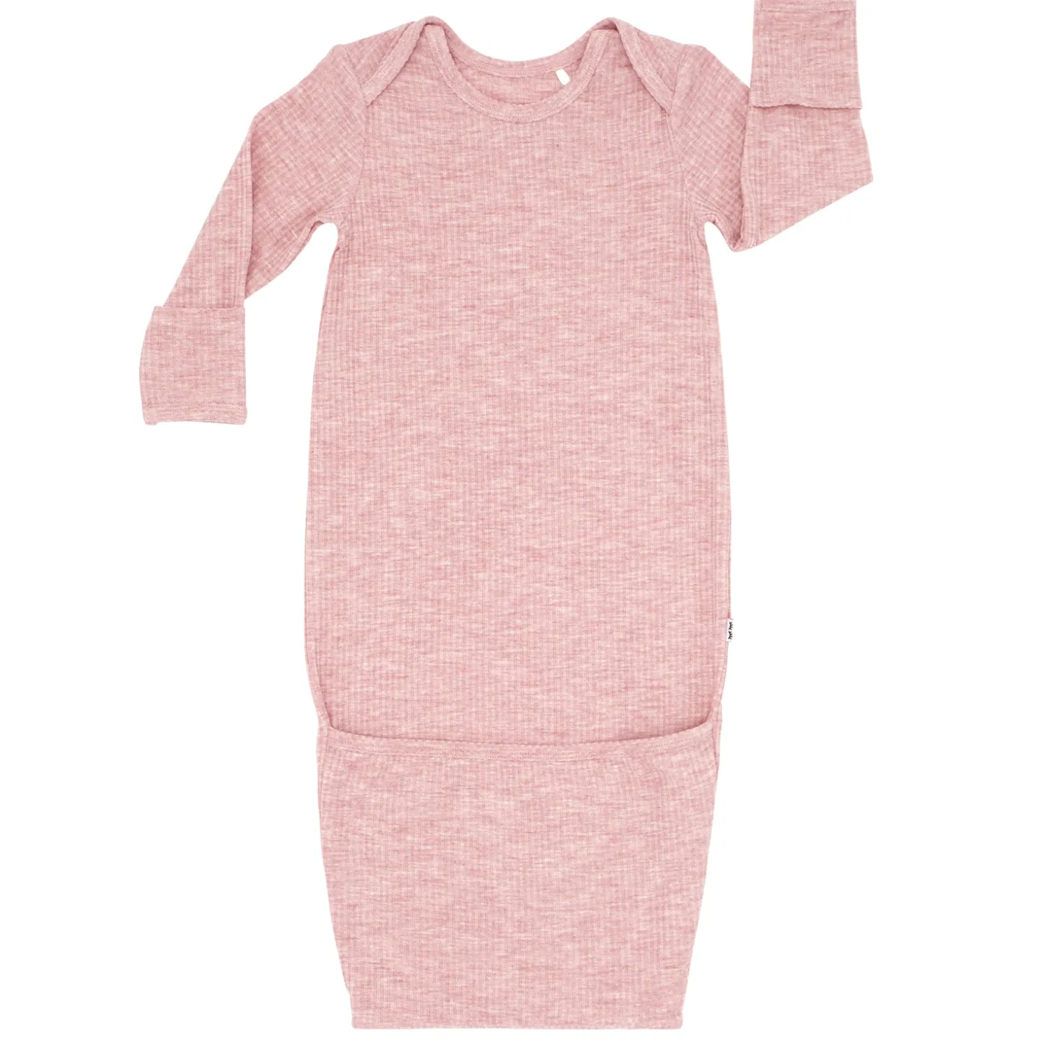 Heather Mauve Ribbed Infant Gown