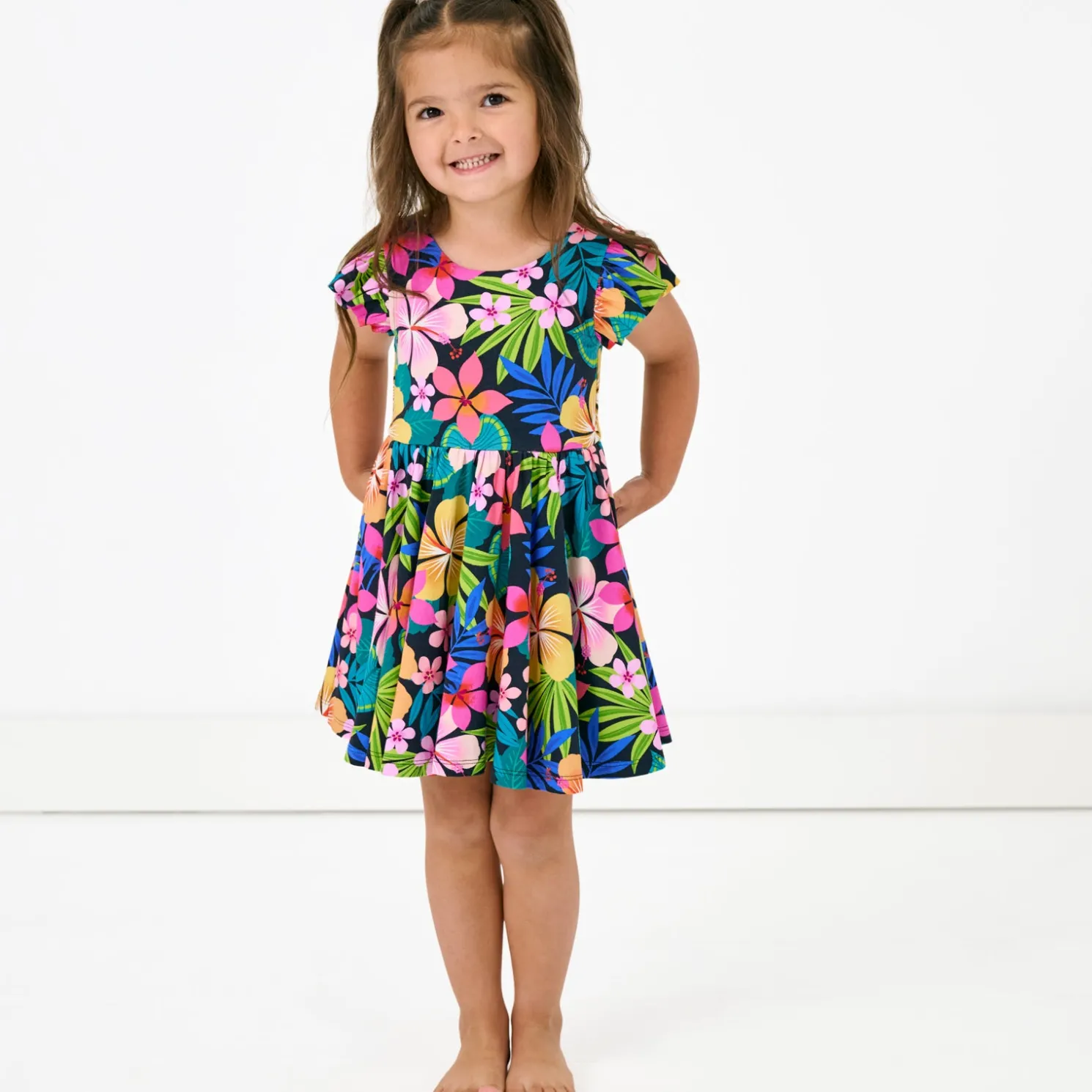 Jungle Blooms Flutter Twirl Dress