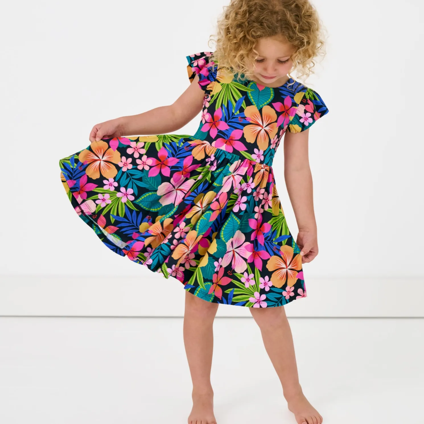 Jungle Blooms Flutter Twirl Dress