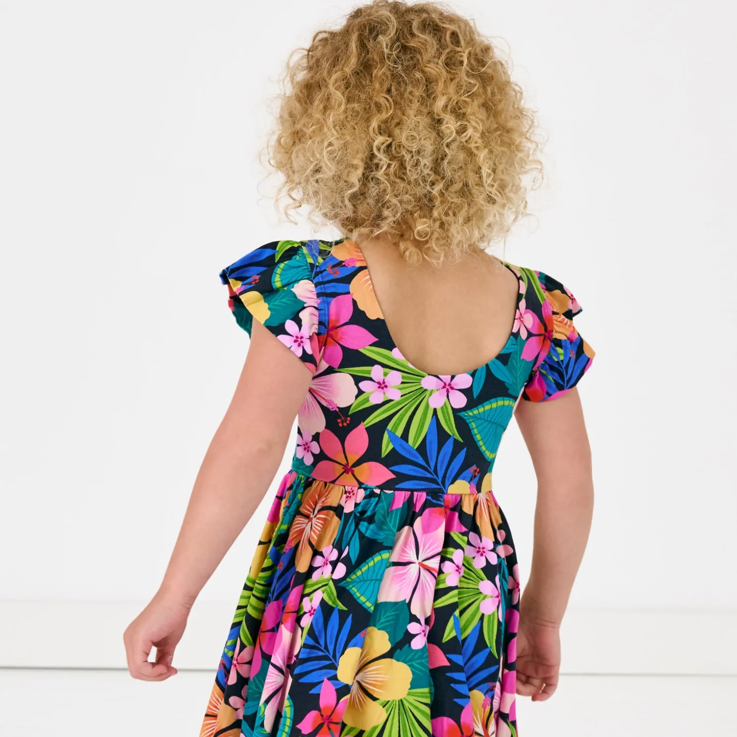 Jungle Blooms Flutter Twirl Dress