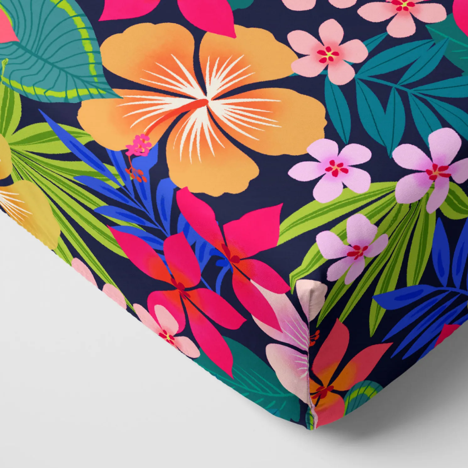 Jungle Blooms Fitted Crib Sheet