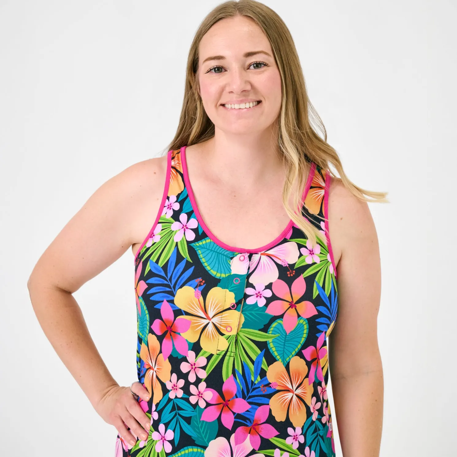 Jungle Blooms Women's Sleeveless Nightgown