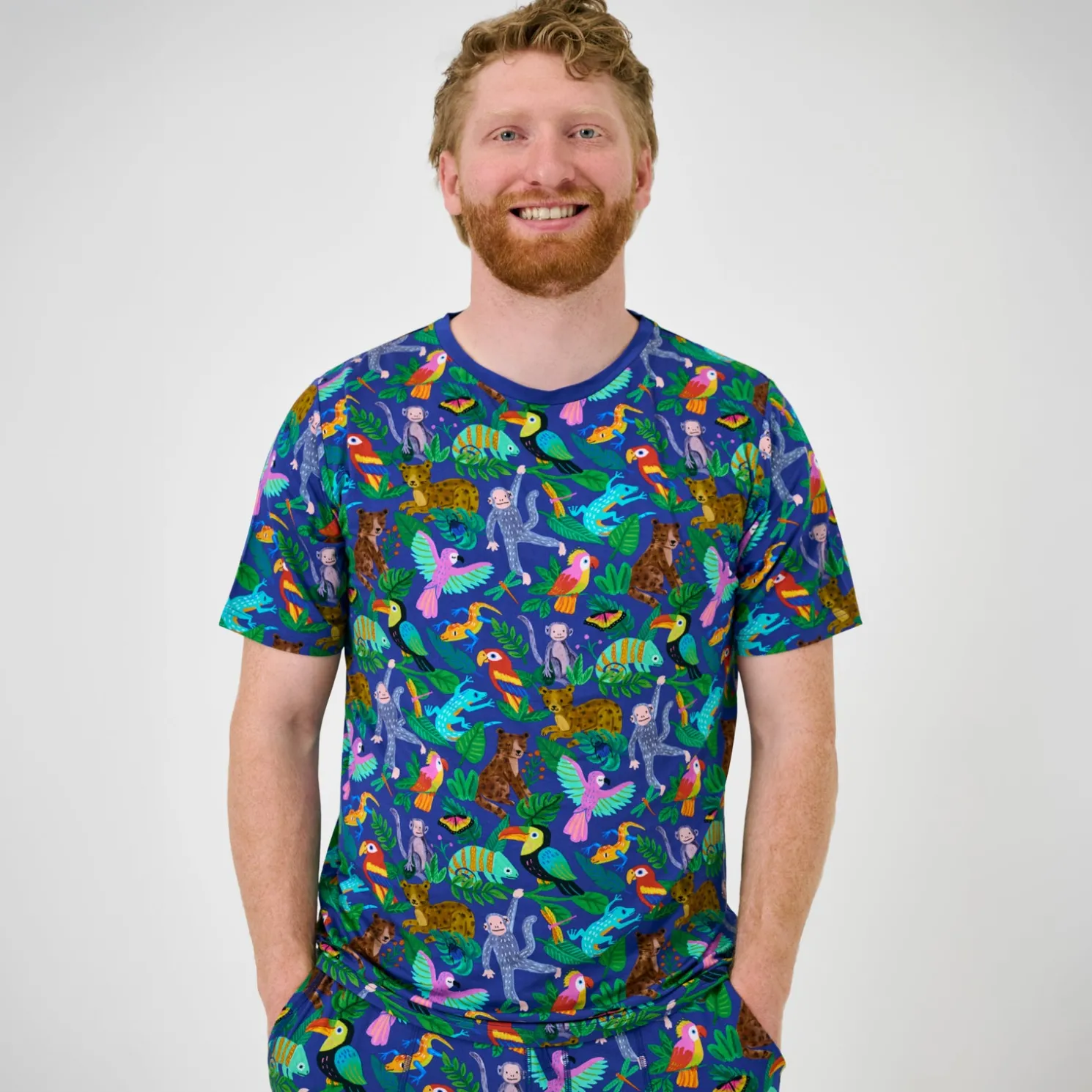 Jungle Jam Men's Short Sleeve Pajama Top