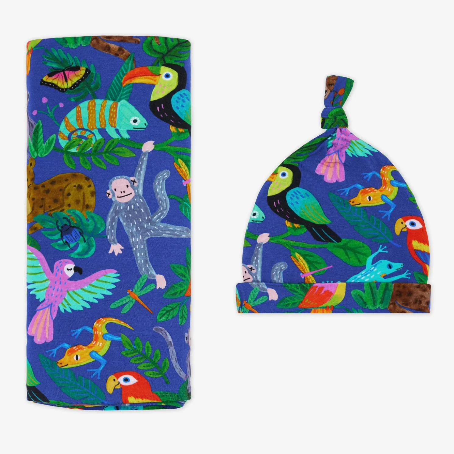 Jungle Jam Swaddle & Hat Set