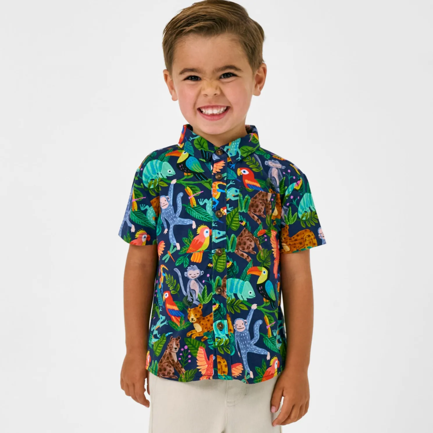 Jungle Jam Button Down Polo