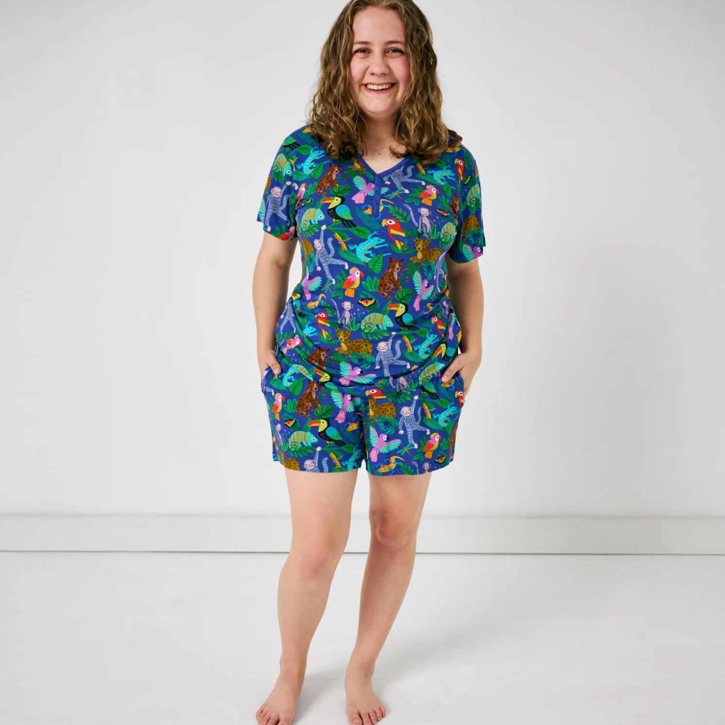 Jungle Jam Women's Short Sleeve Pajama Top