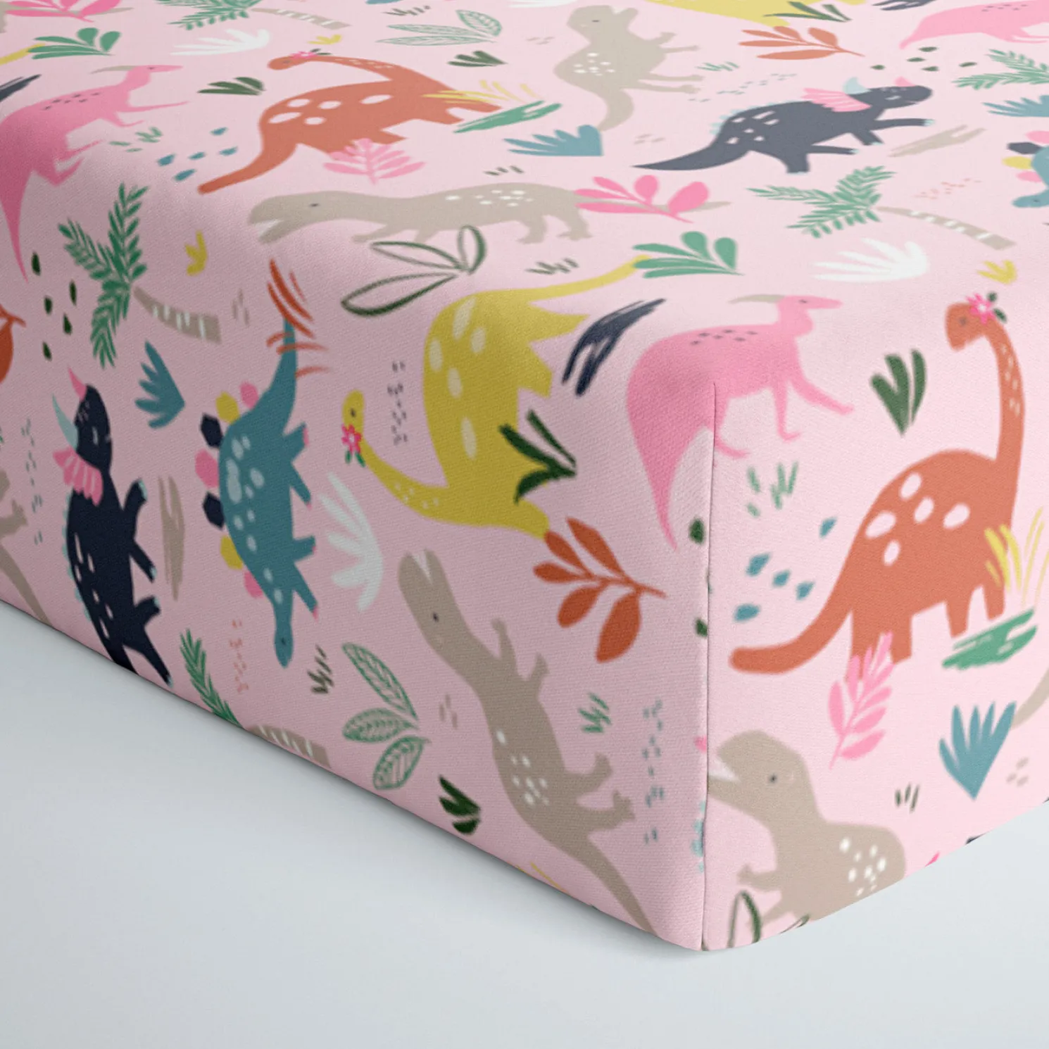 Jurassic Jungle Fitted Crib Sheet