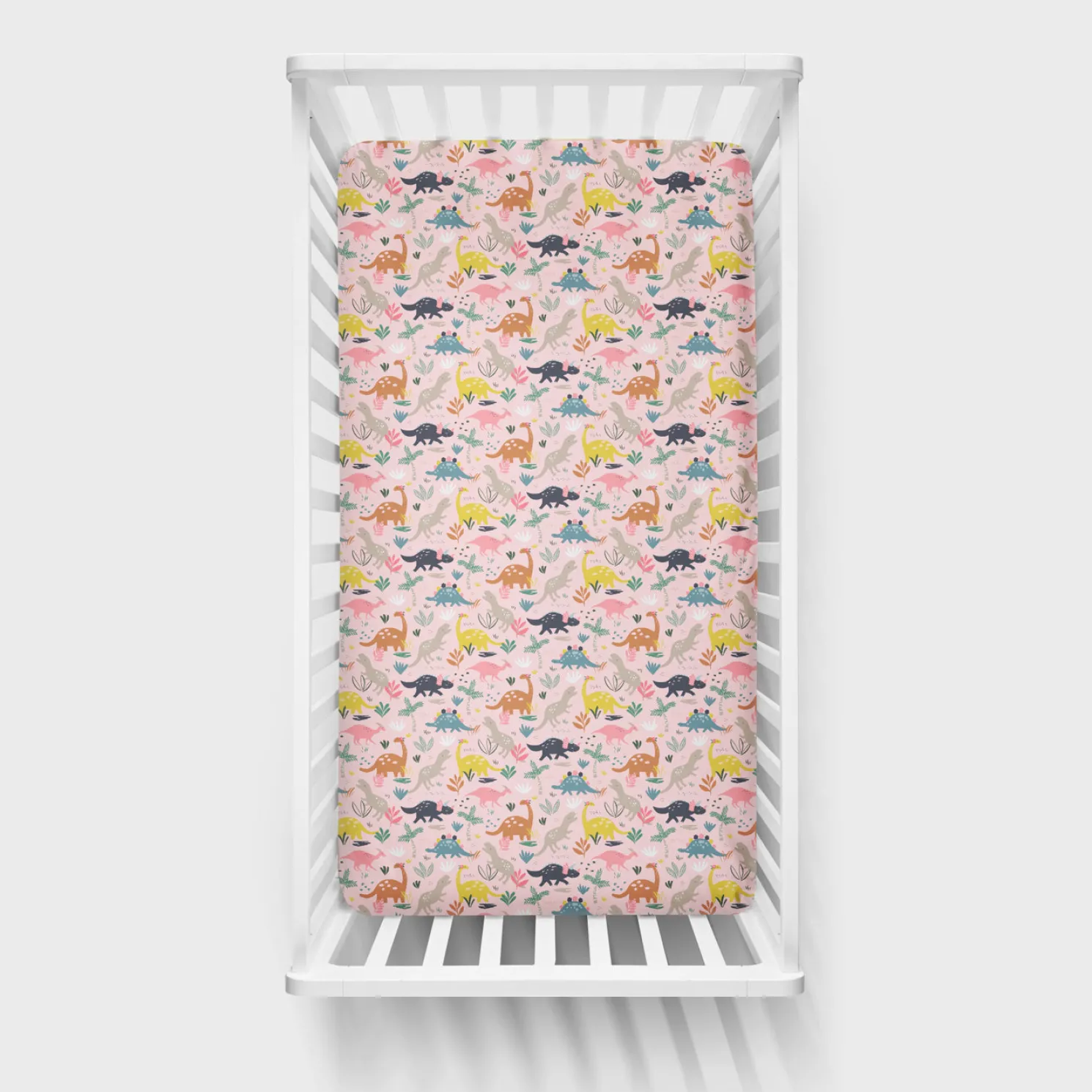 Jurassic Jungle Fitted Crib Sheet