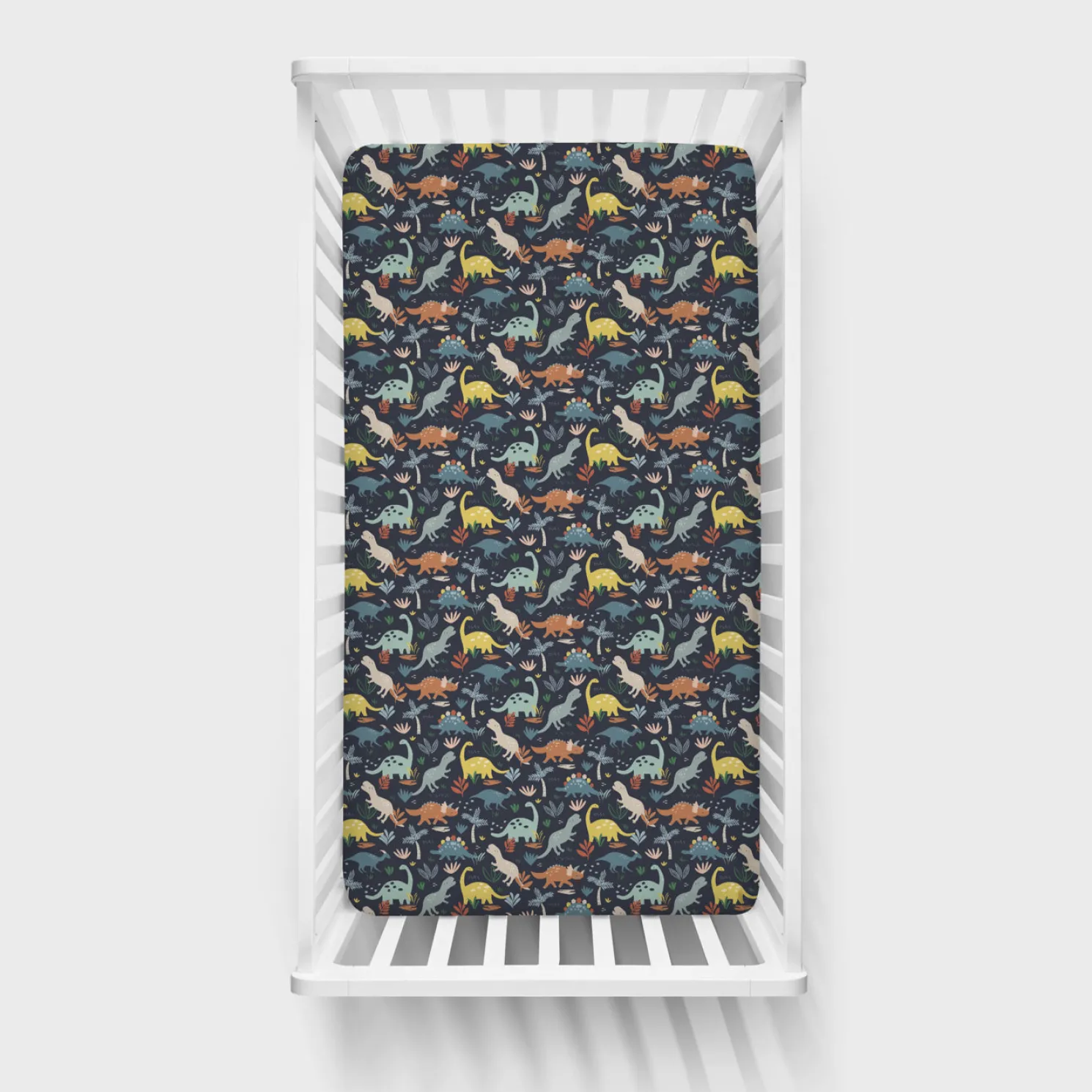 Jurassic Jungle Fitted Crib Sheet