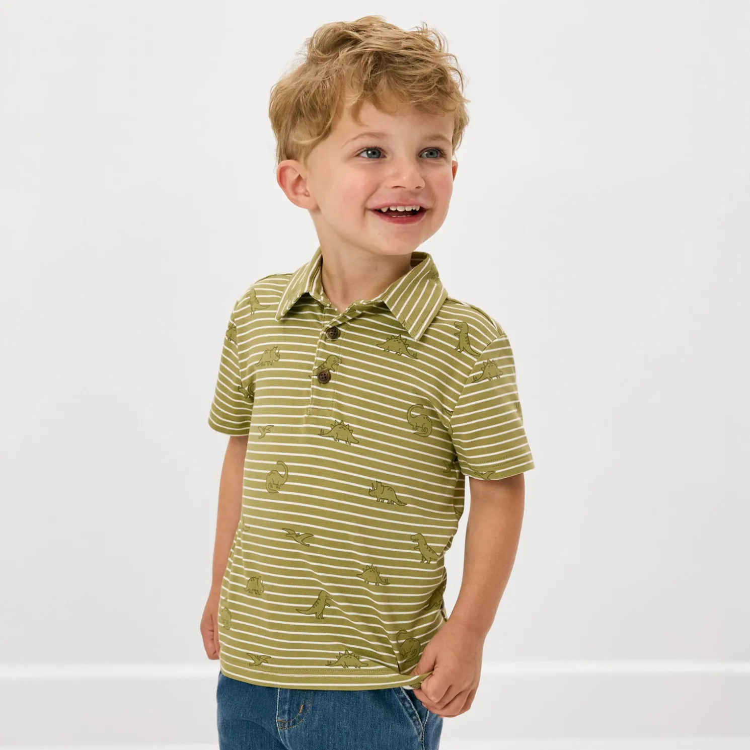 Jurassic Stripes Polo Shirt