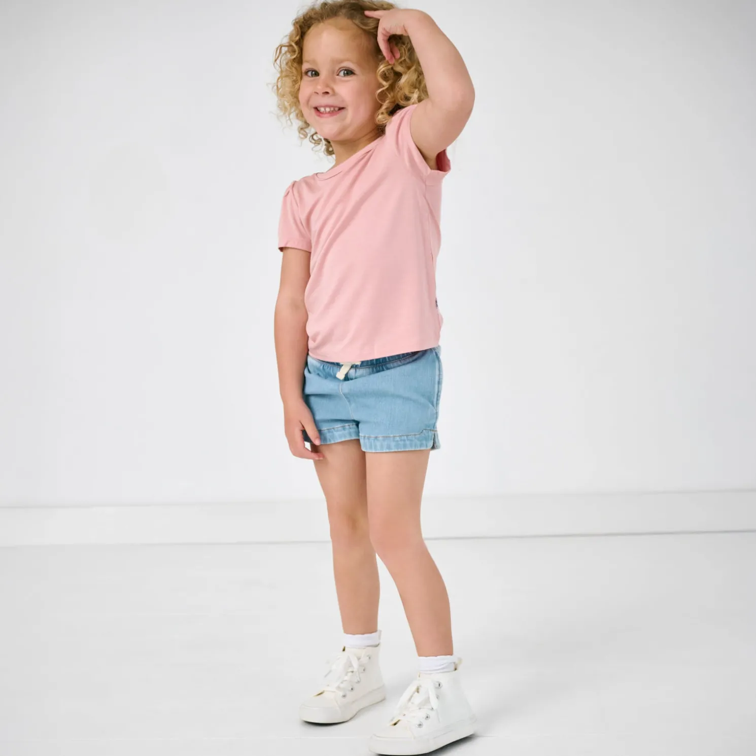 Light Blue Denim Shorts