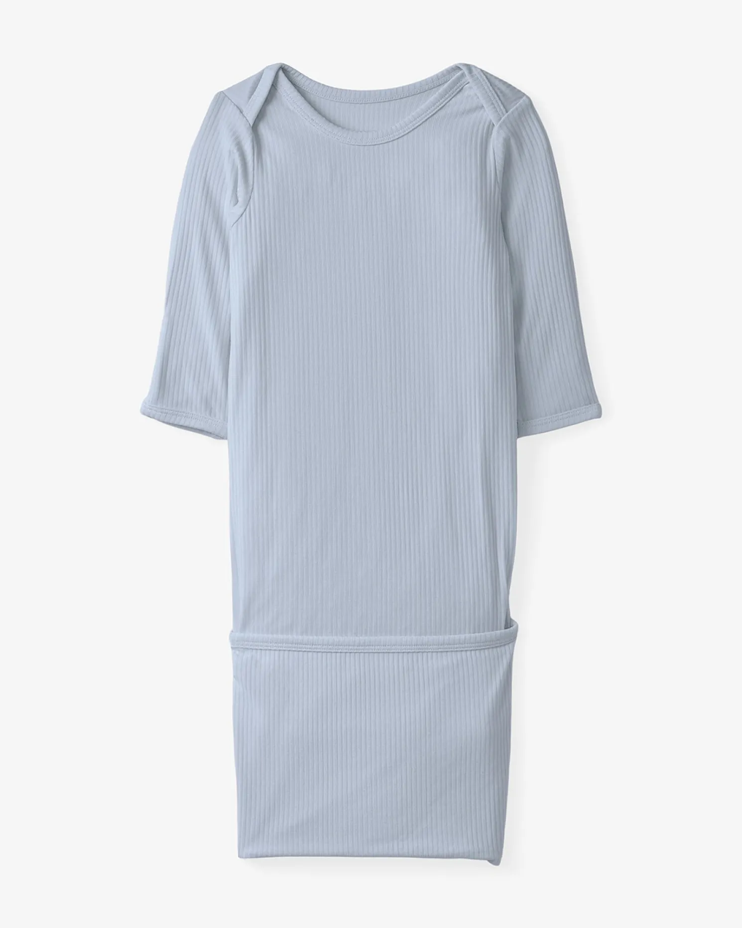 Light Fog Ribbed Infant Gown
