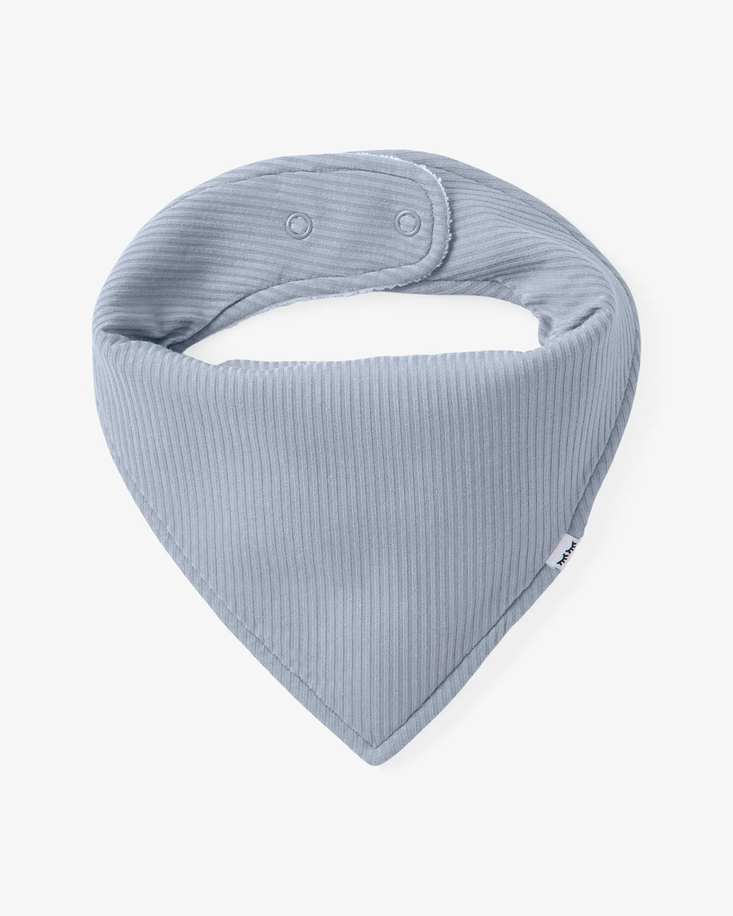 Light Fog Ribbed Bandana Bib