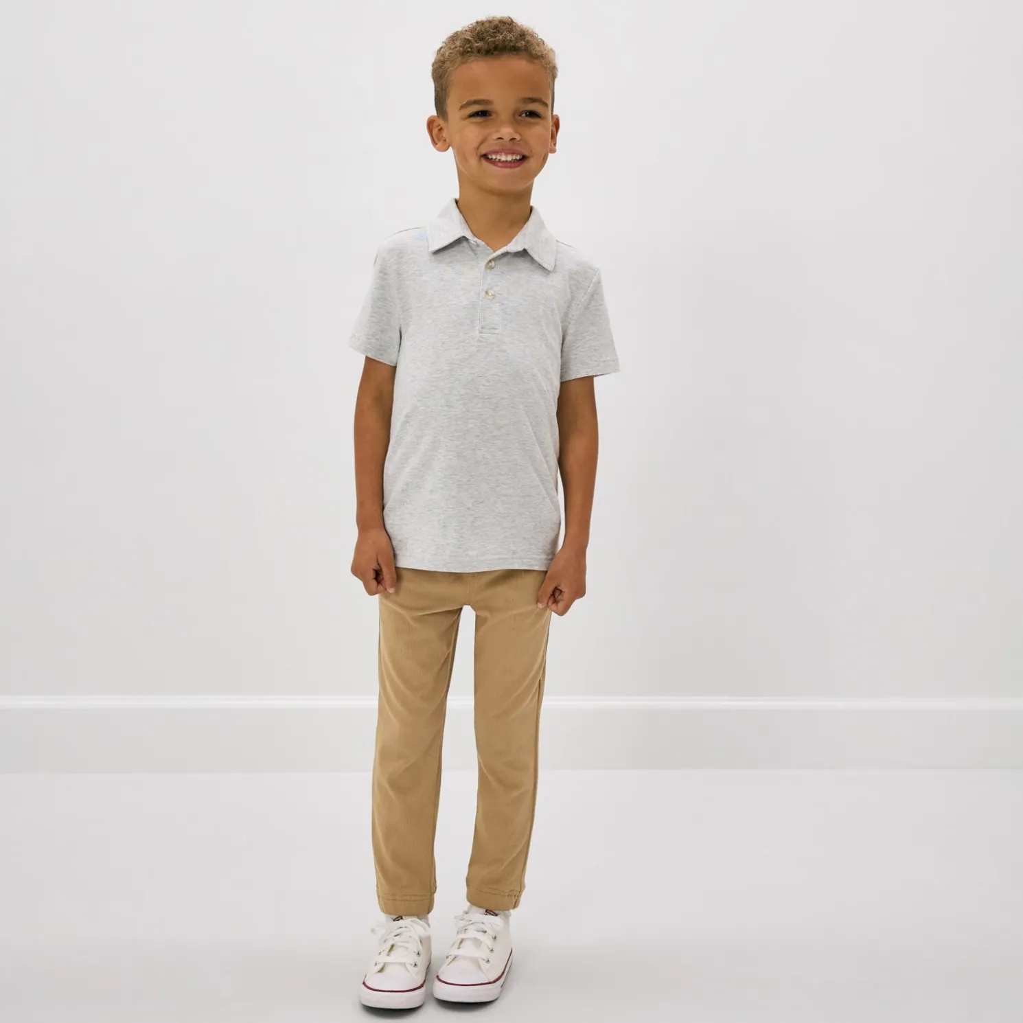 Light Heather Gray Polo Shirt