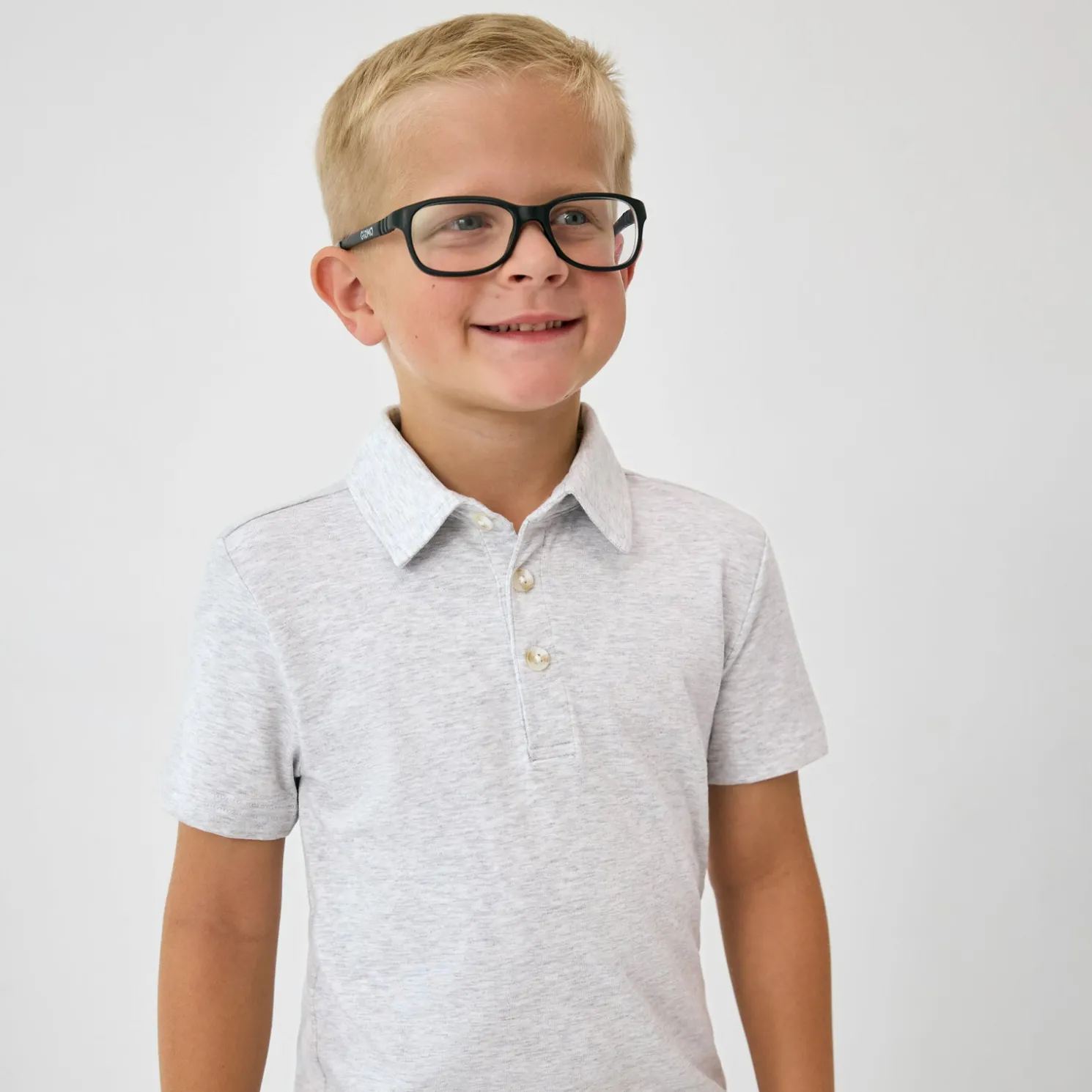 Light Heather Gray Polo Shirt