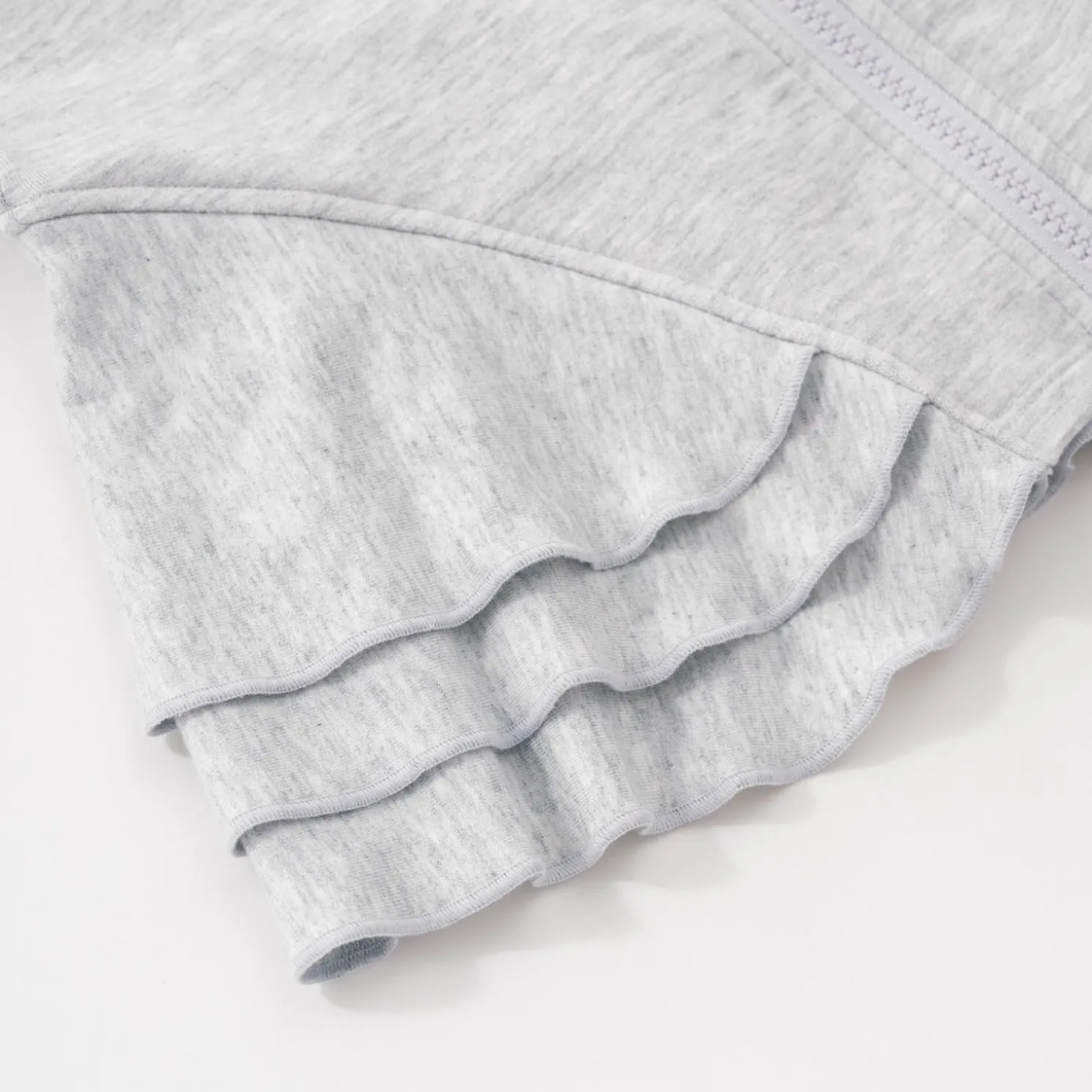 Light Heather Gray Peplum Hoodie