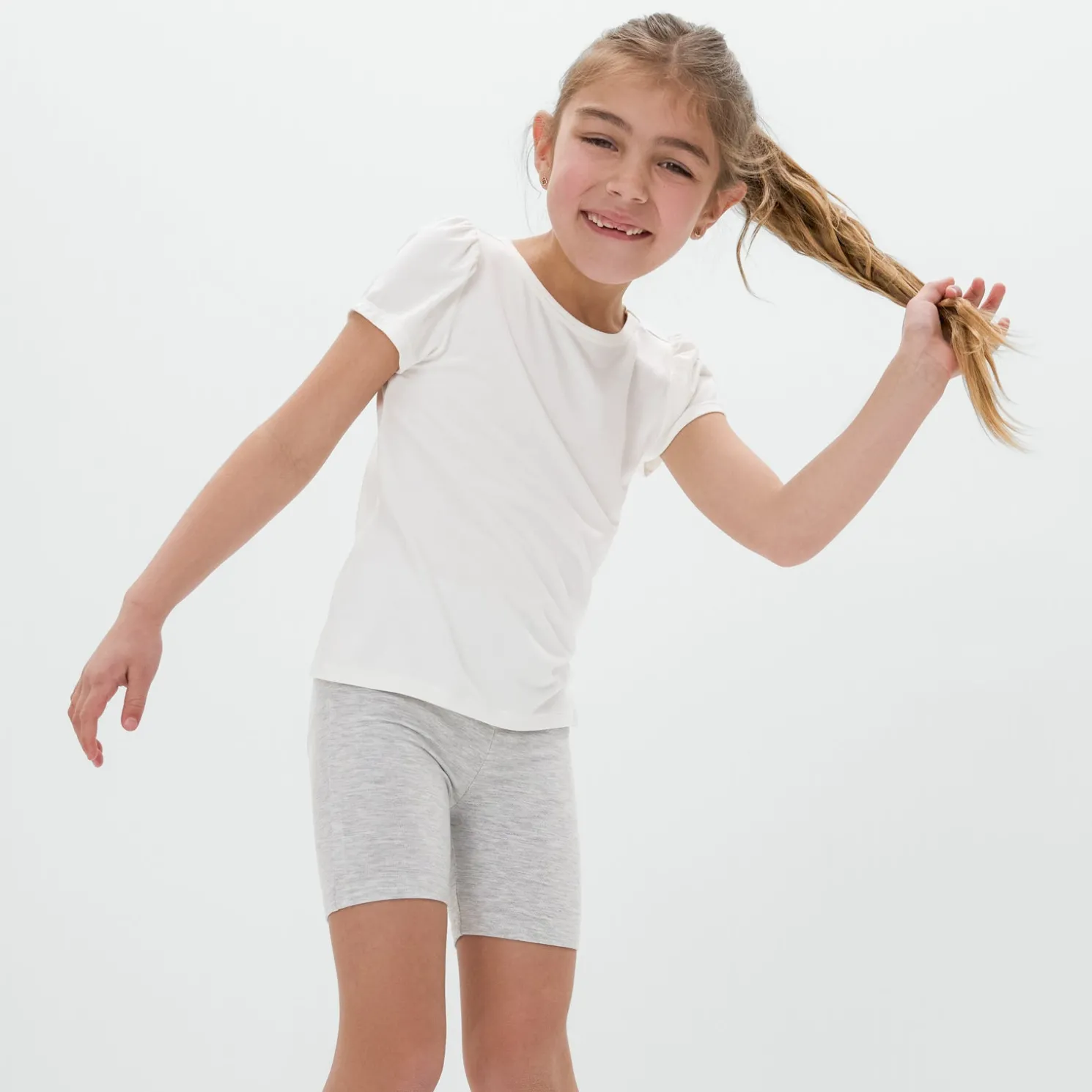 Light Heather Gray Bike Shorts