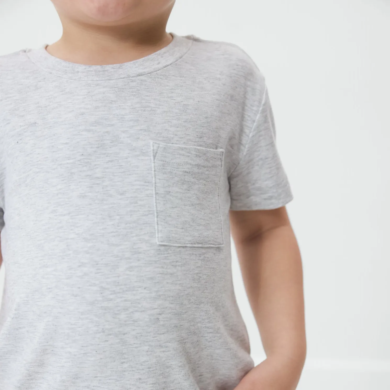 Light Heather Gray Relaxed Pocket Tee