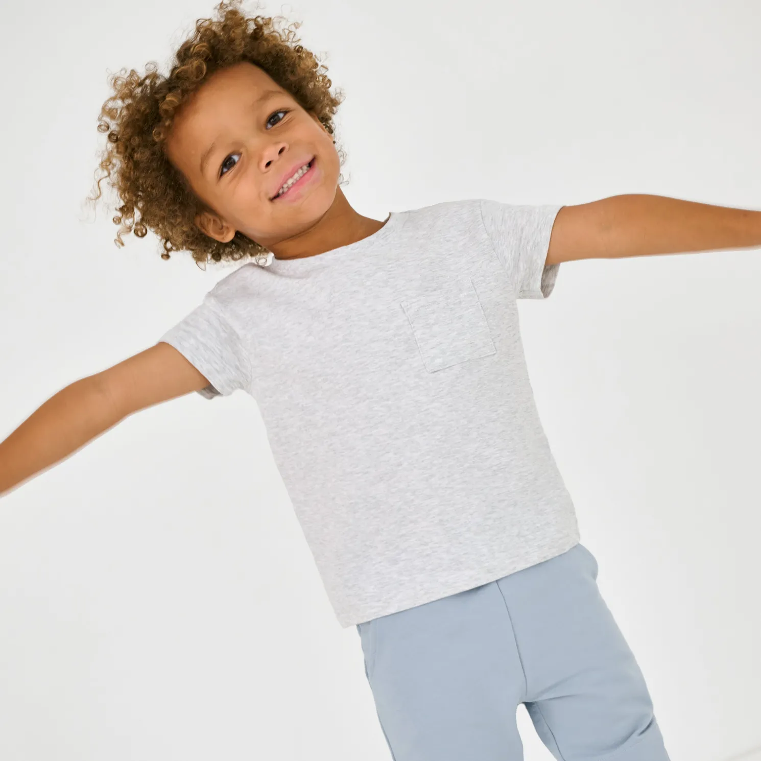 Light Heather Gray Relaxed Pocket Tee