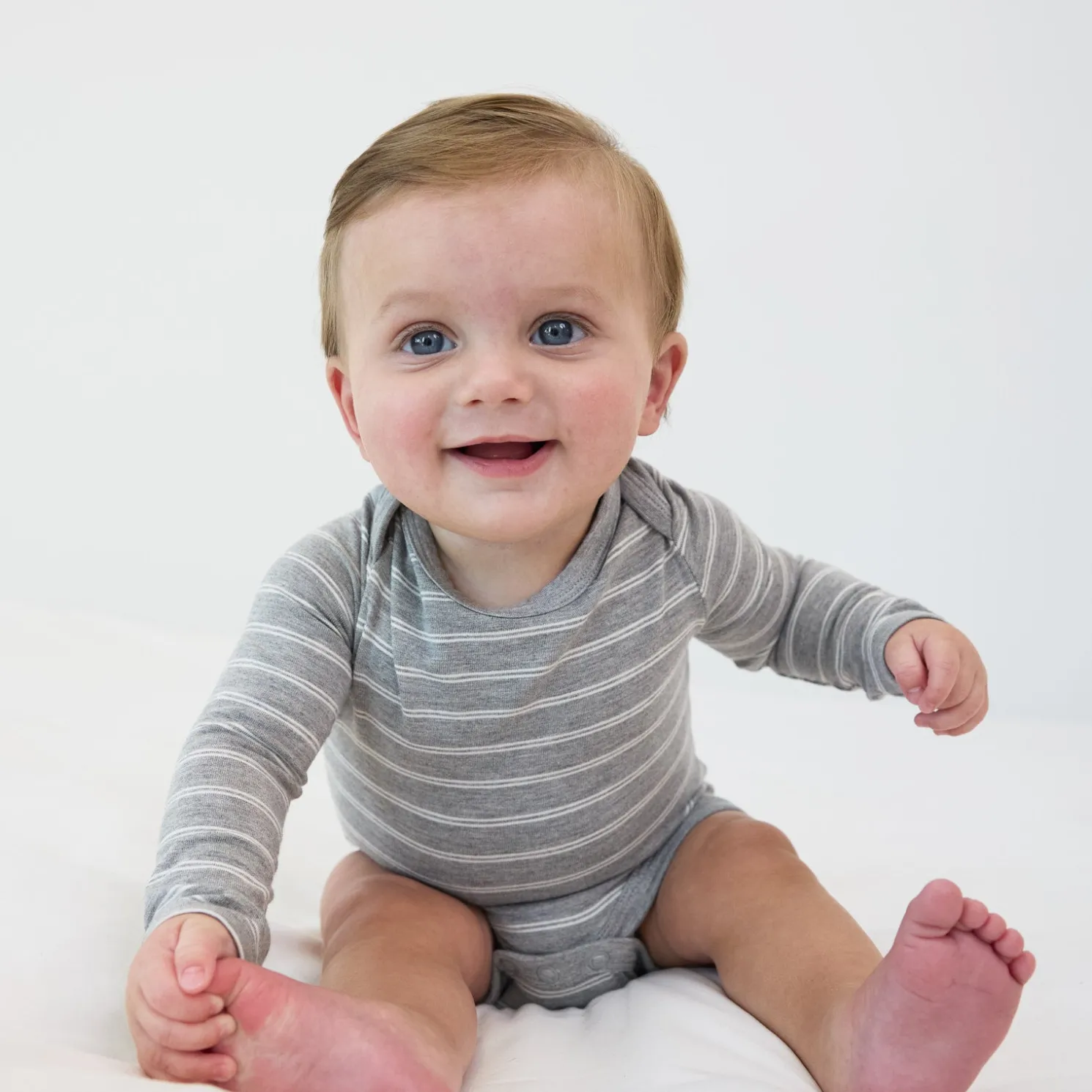 Light Heather Gray Stripes Bodysuit