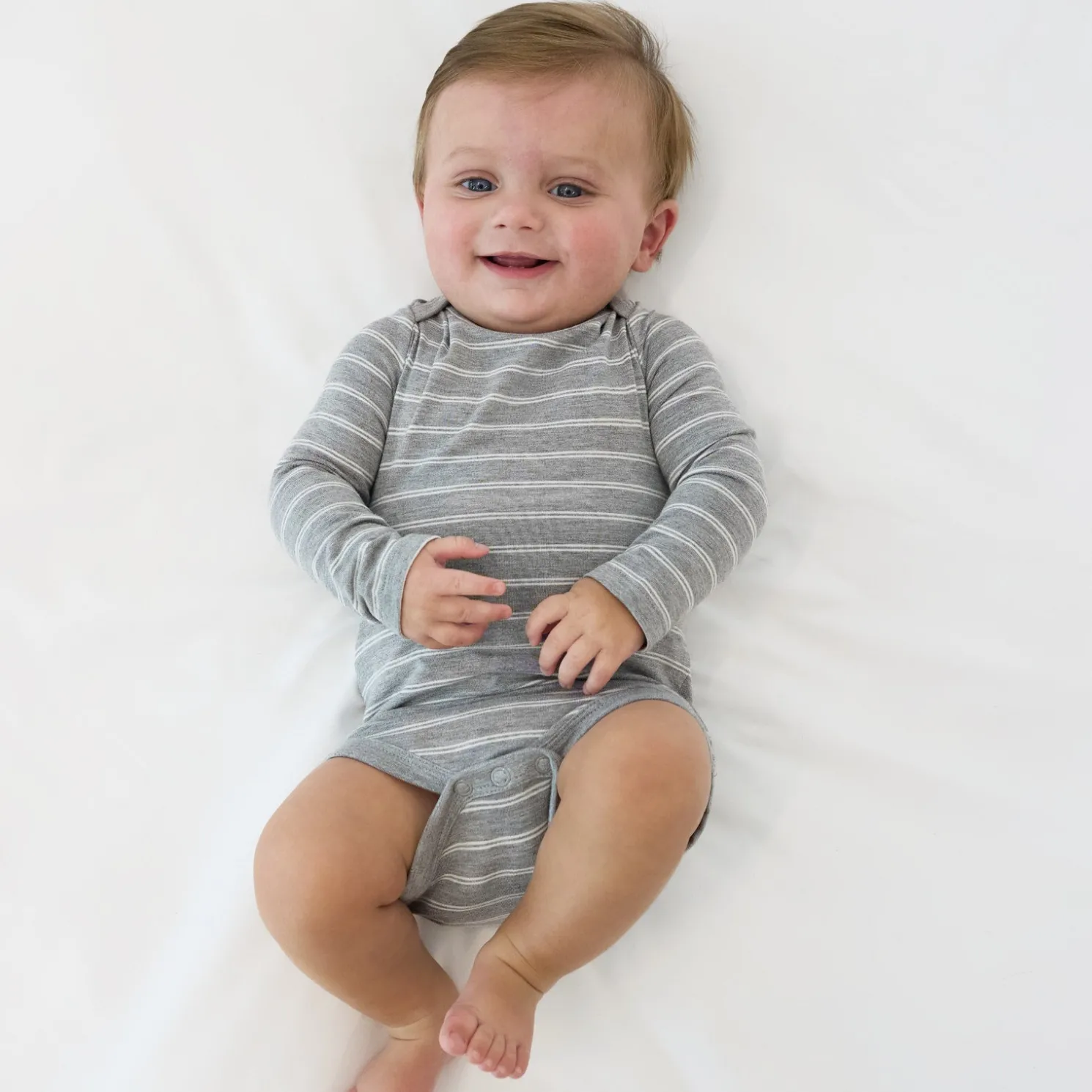 Light Heather Gray Stripes Bodysuit