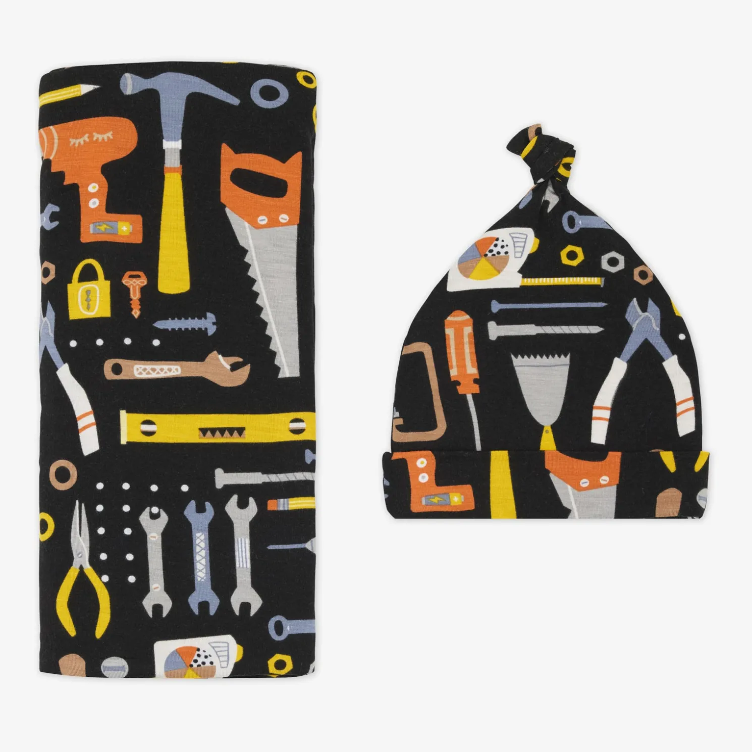 Little Builders Swaddle & Hat Set