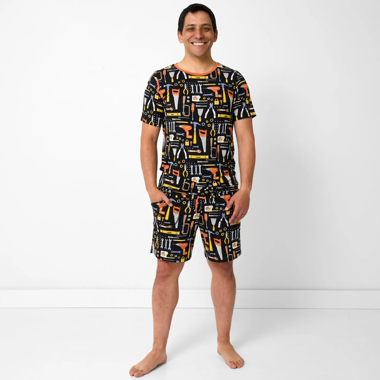 Little Builders Men's Short Sleeve Pajama Top