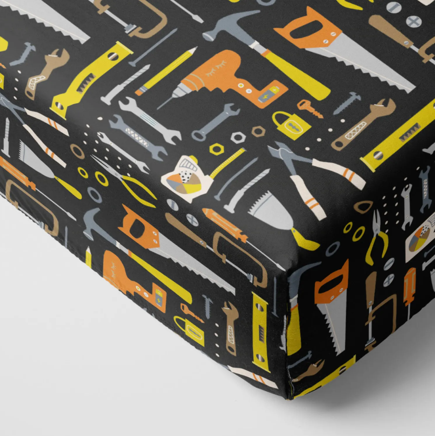 Little Builders Fitted Crib Sheet