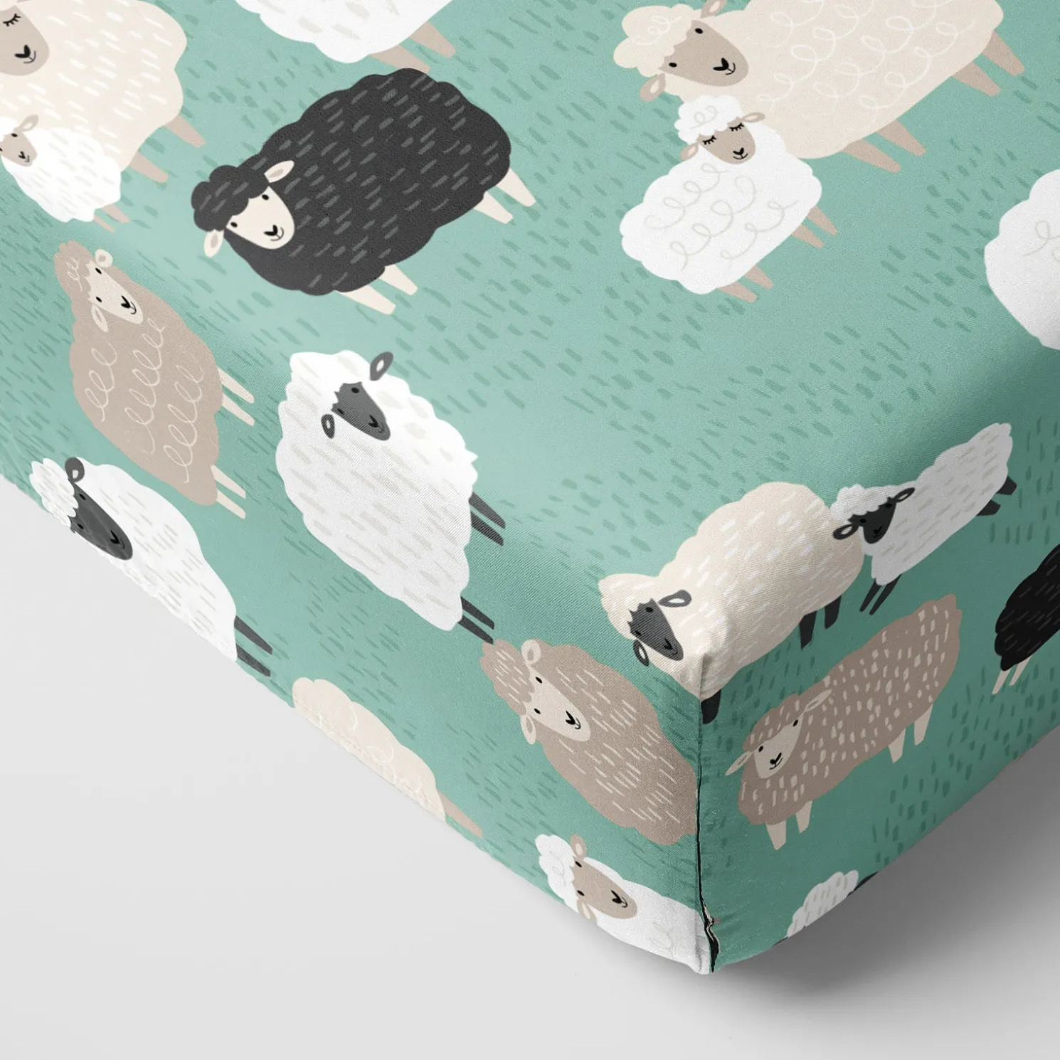 Little Sheepies Fitted Crib Sheet