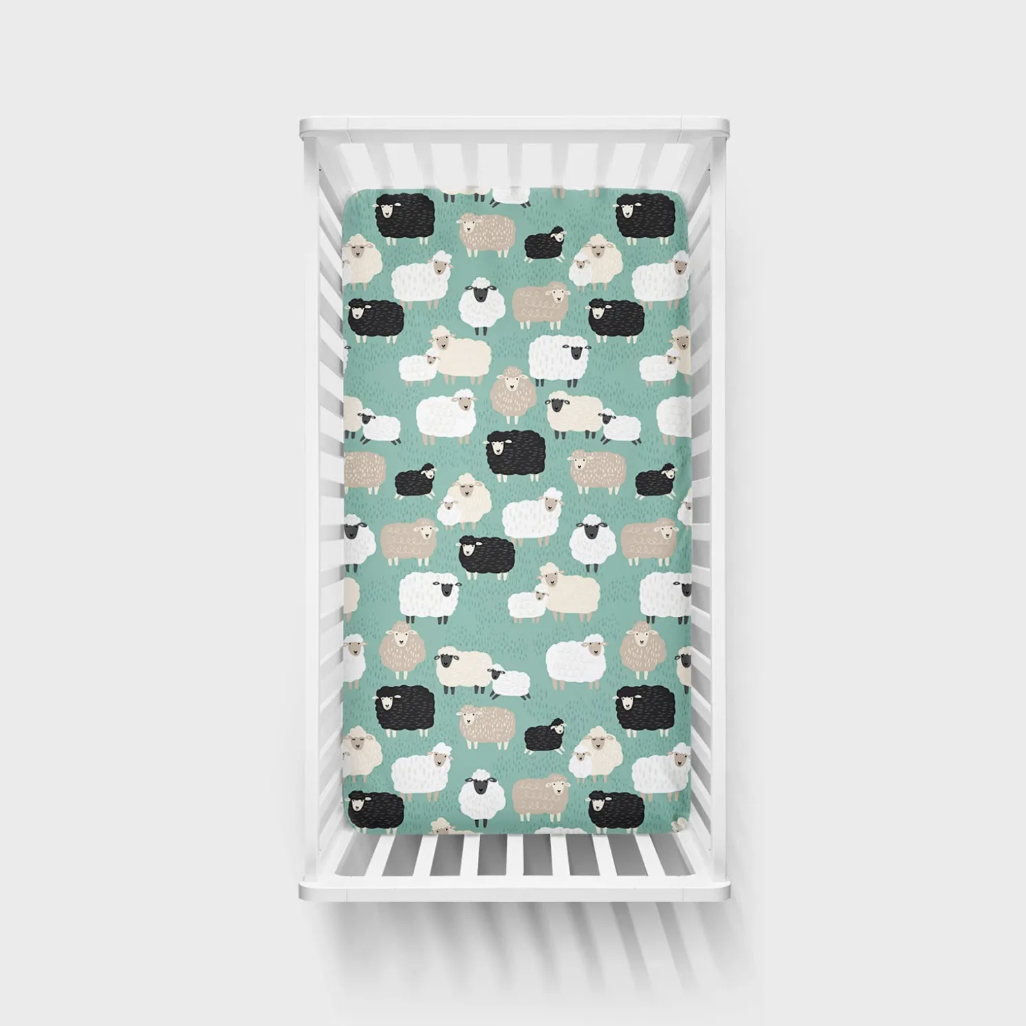 Little Sheepies Fitted Crib Sheet