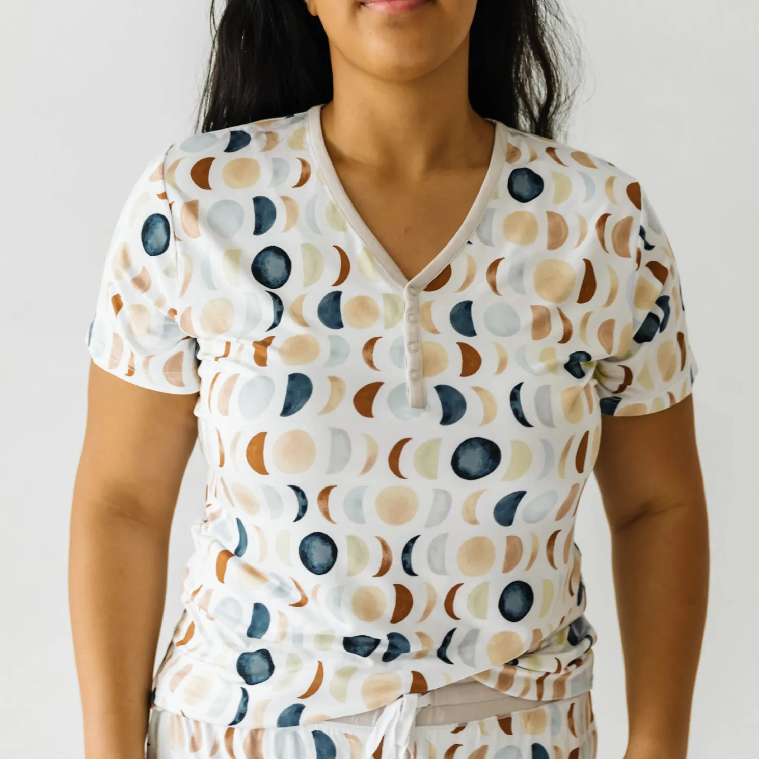 Luna Neutral Women's Short Sleeve Pajama Top