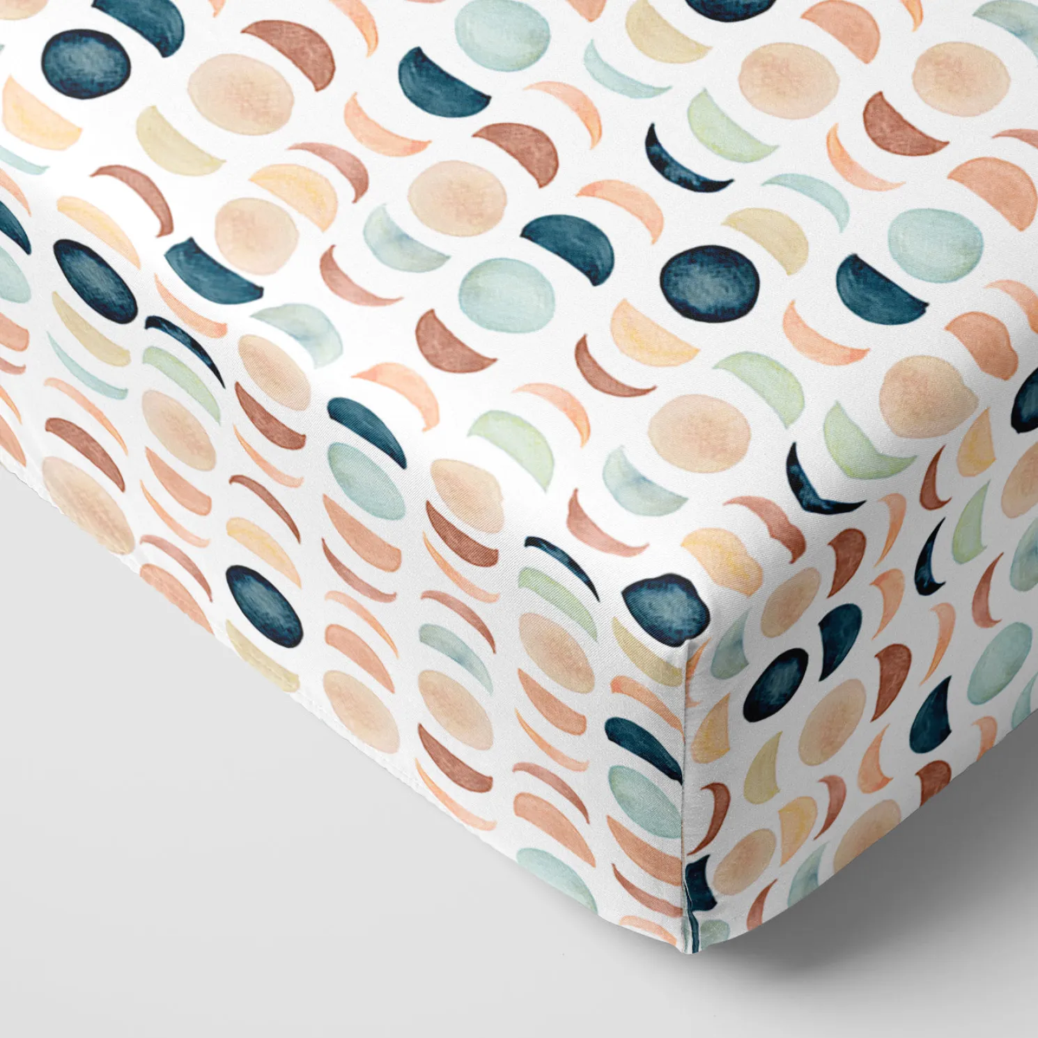 Luna Neutral Fitted Crib Sheet