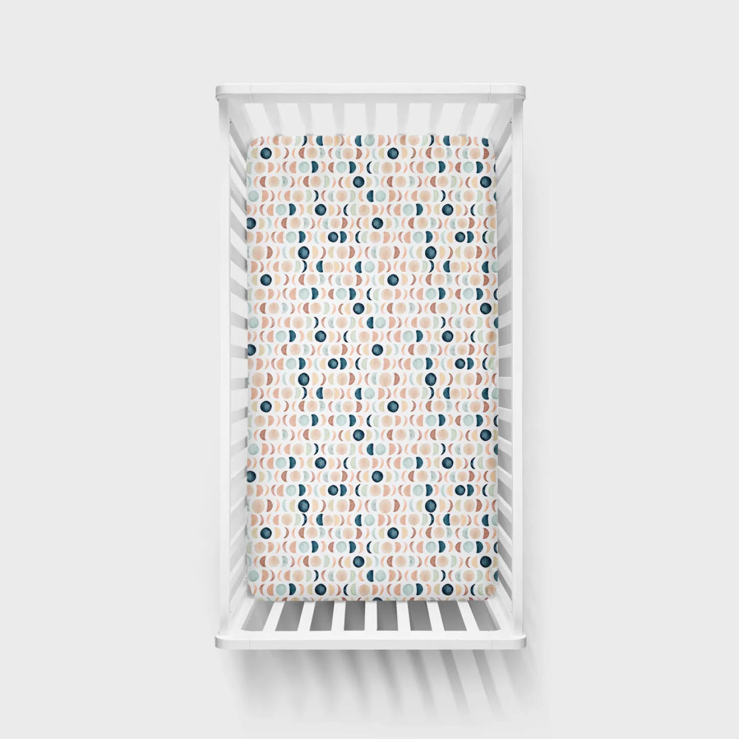 Luna Neutral Fitted Crib Sheet