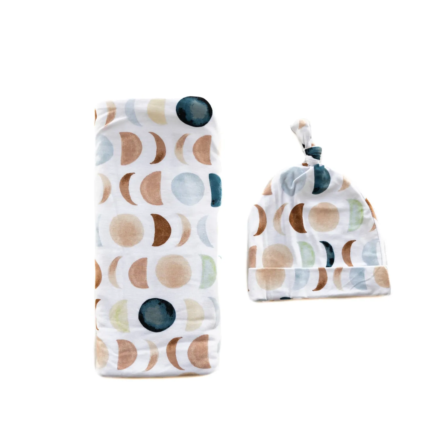 Luna Neutral Swaddle & Hat Set