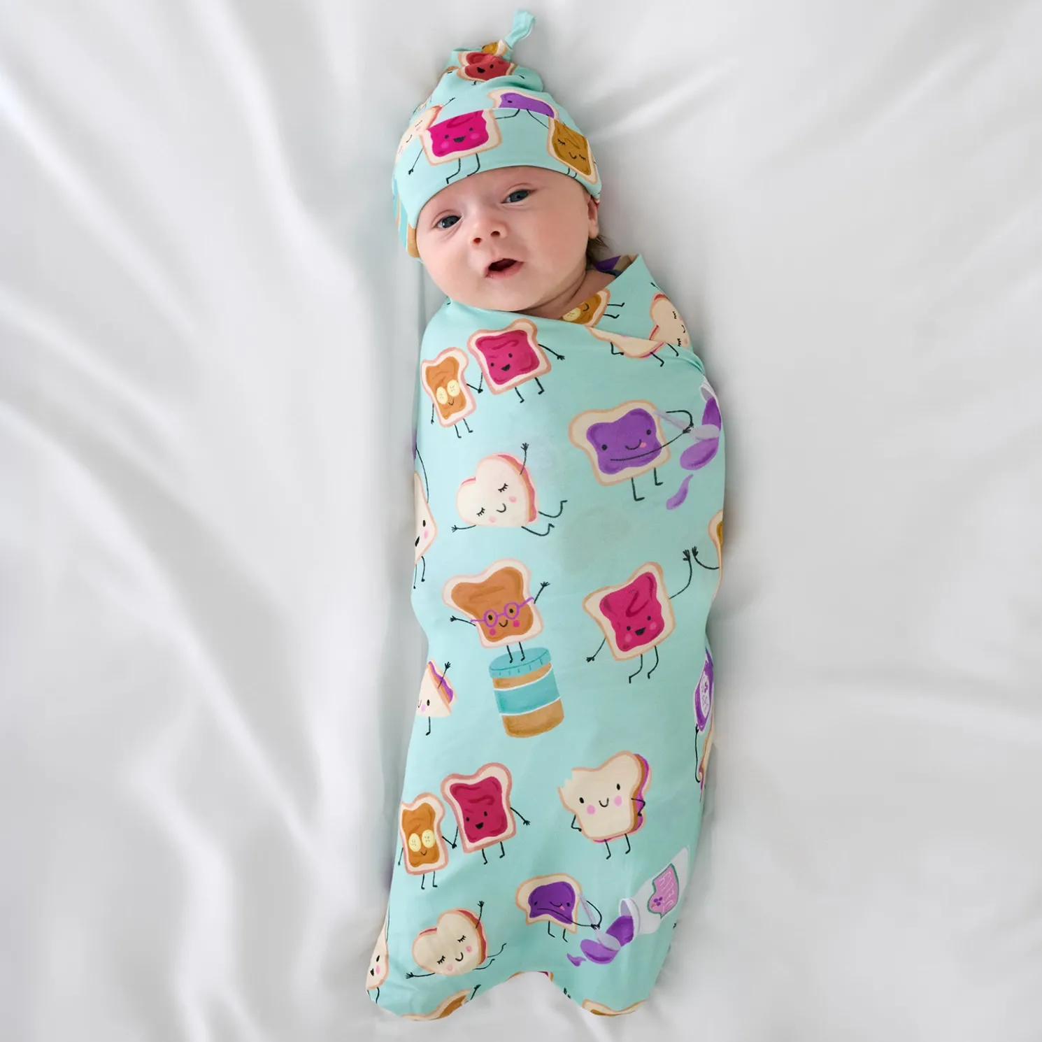 Lunch Buddies Swaddle & Hat Set