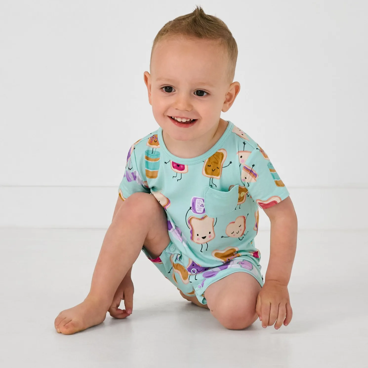 Lunch Buddies Pocket Shorty Romper